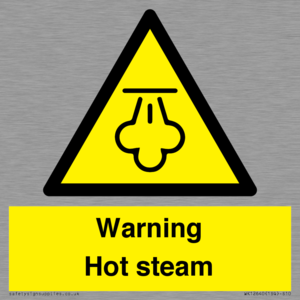 Warning Hot steam